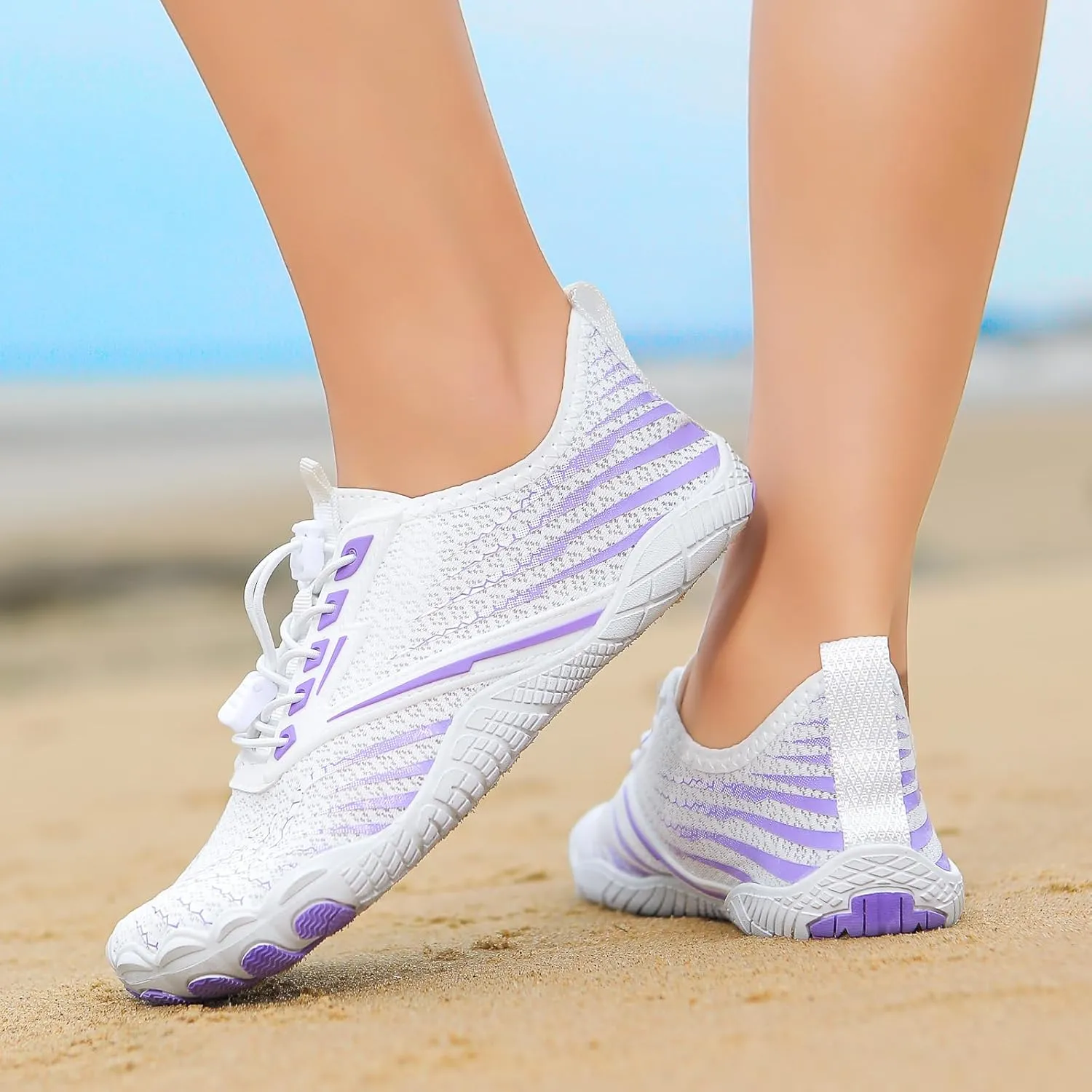 Hike Barefoot Shoes Womens,New Barefoot Footwear, Non-Slip Water Shoes,Breathable & Non-Slip Athletic Footwear,Wide Toe with Hike