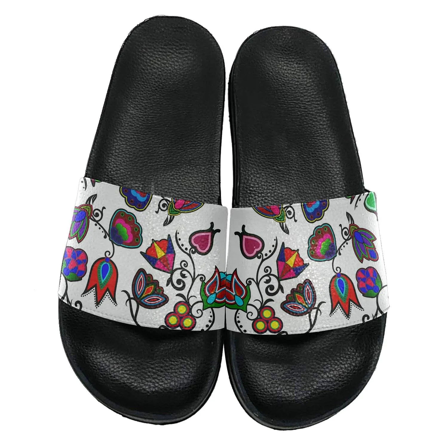Indigenous Paisley White Slide Sandals