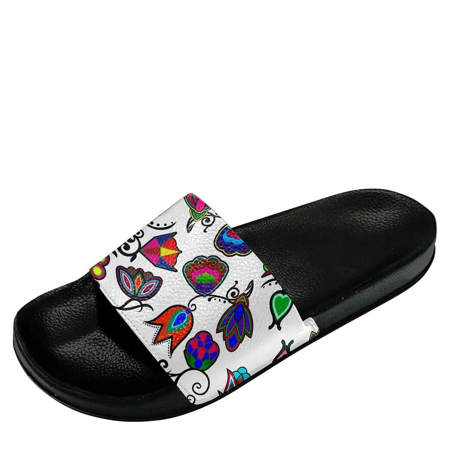 Indigenous Paisley White Slide Sandals