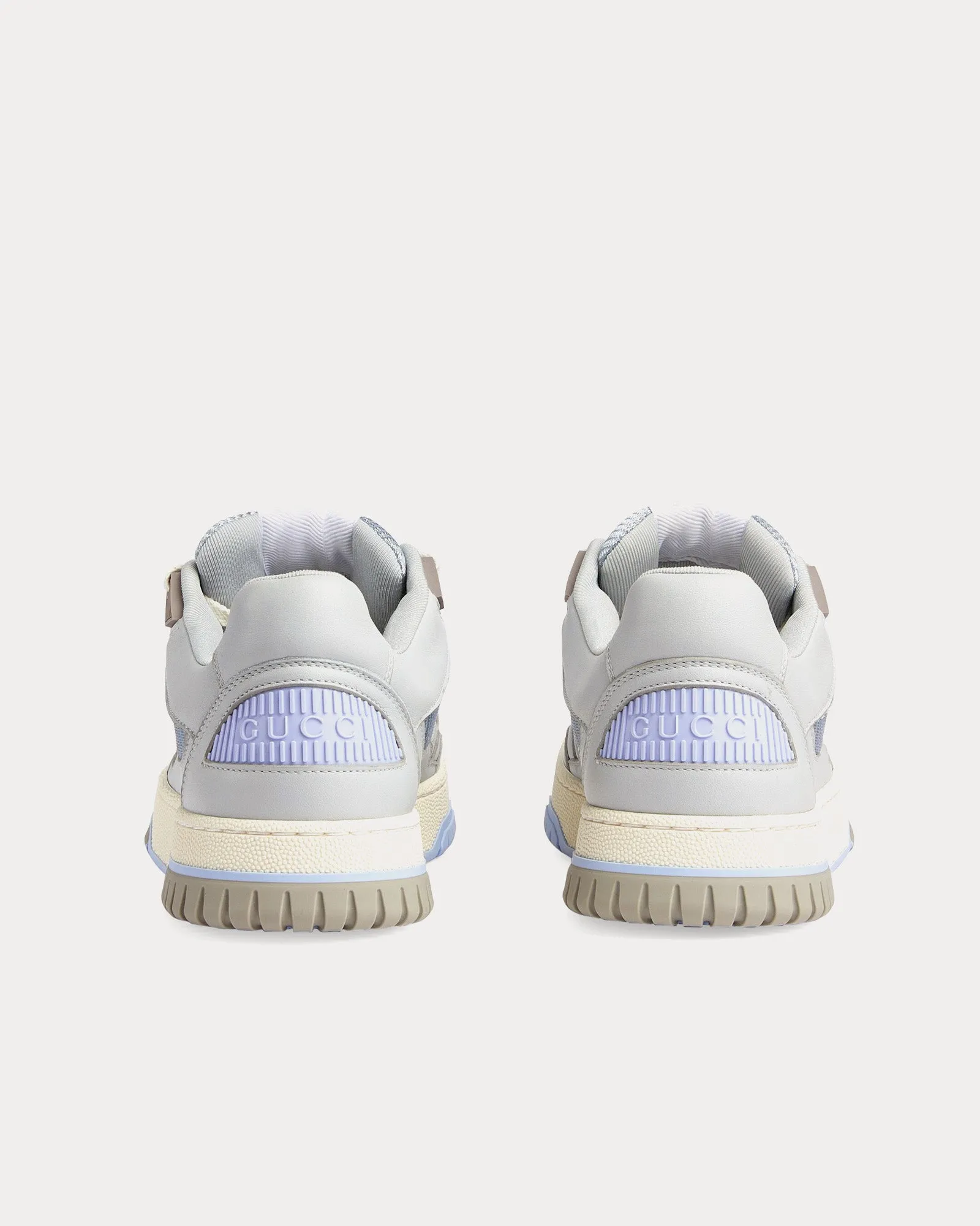 Interlocking G Leather Light Grey Low Top Sneakers