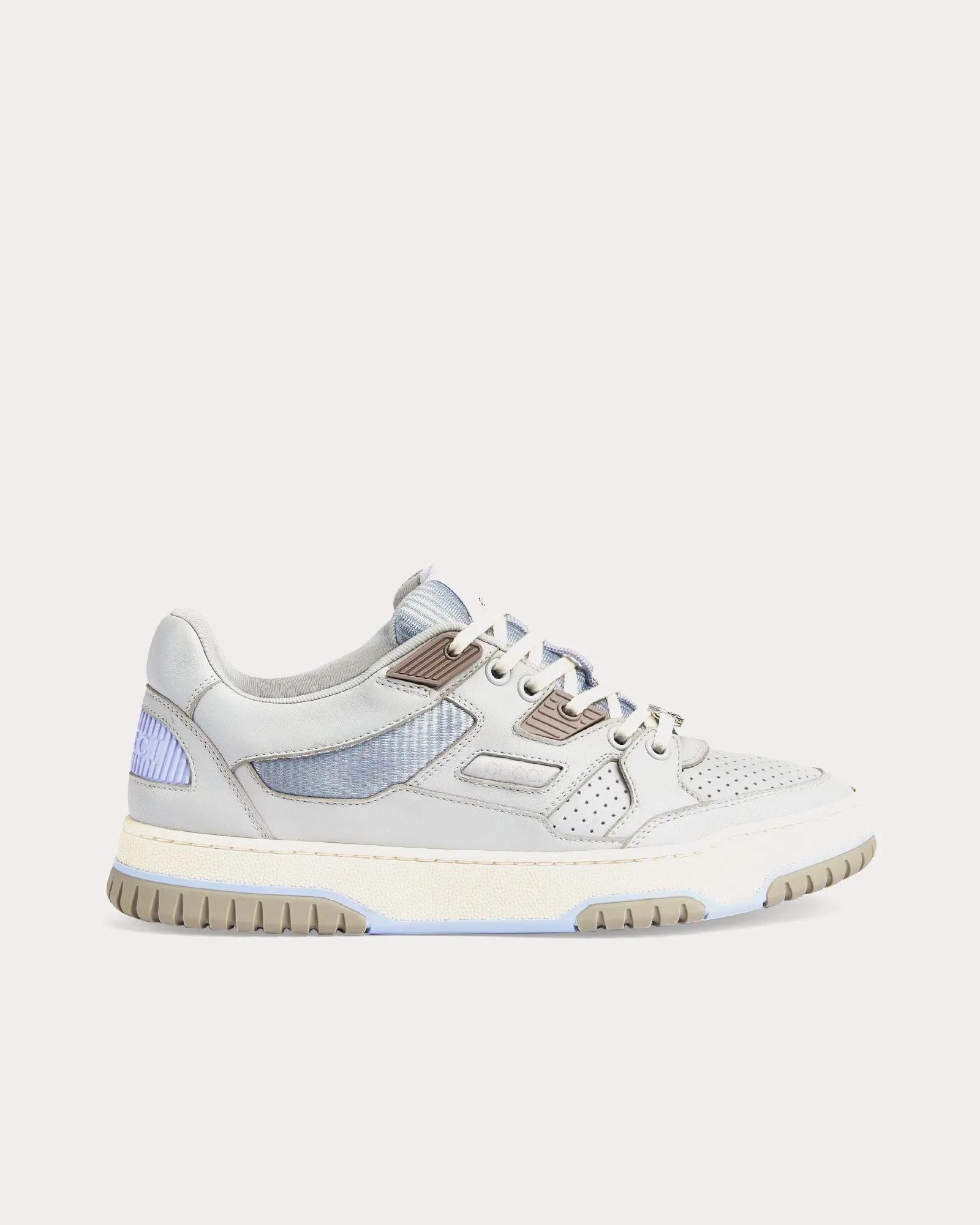Interlocking G Leather Light Grey Low Top Sneakers