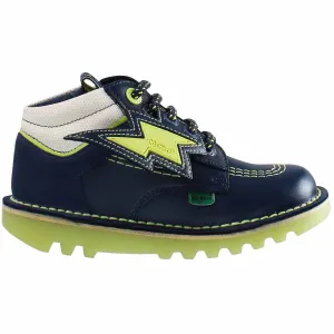 Kickers Hi Bolt Classic Kids Navy Boots
