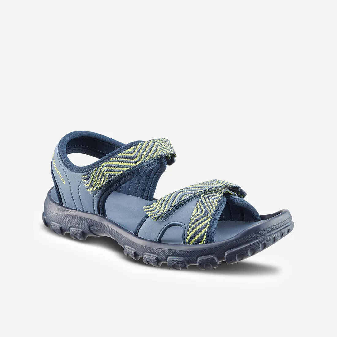 Kids’ Hiking Sandals MH100 TW - Blue and Yellow - Junior UK size 13 to 4