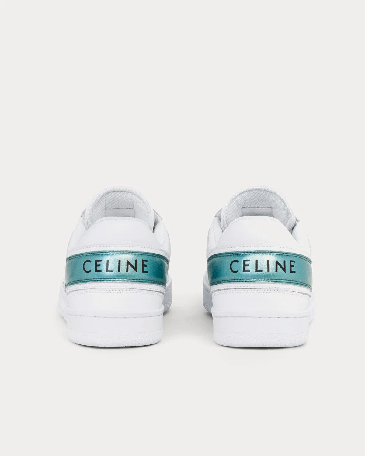 Lace-Up Optic White / Light Blue Low Top Sneakers