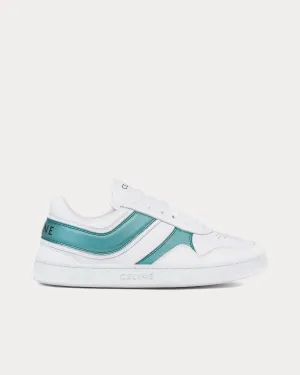 Lace-Up Optic White / Light Blue Low Top Sneakers