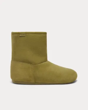 Lago Suede & Shearling Olive Green Boots