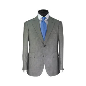Light Grey Suit Blue Check