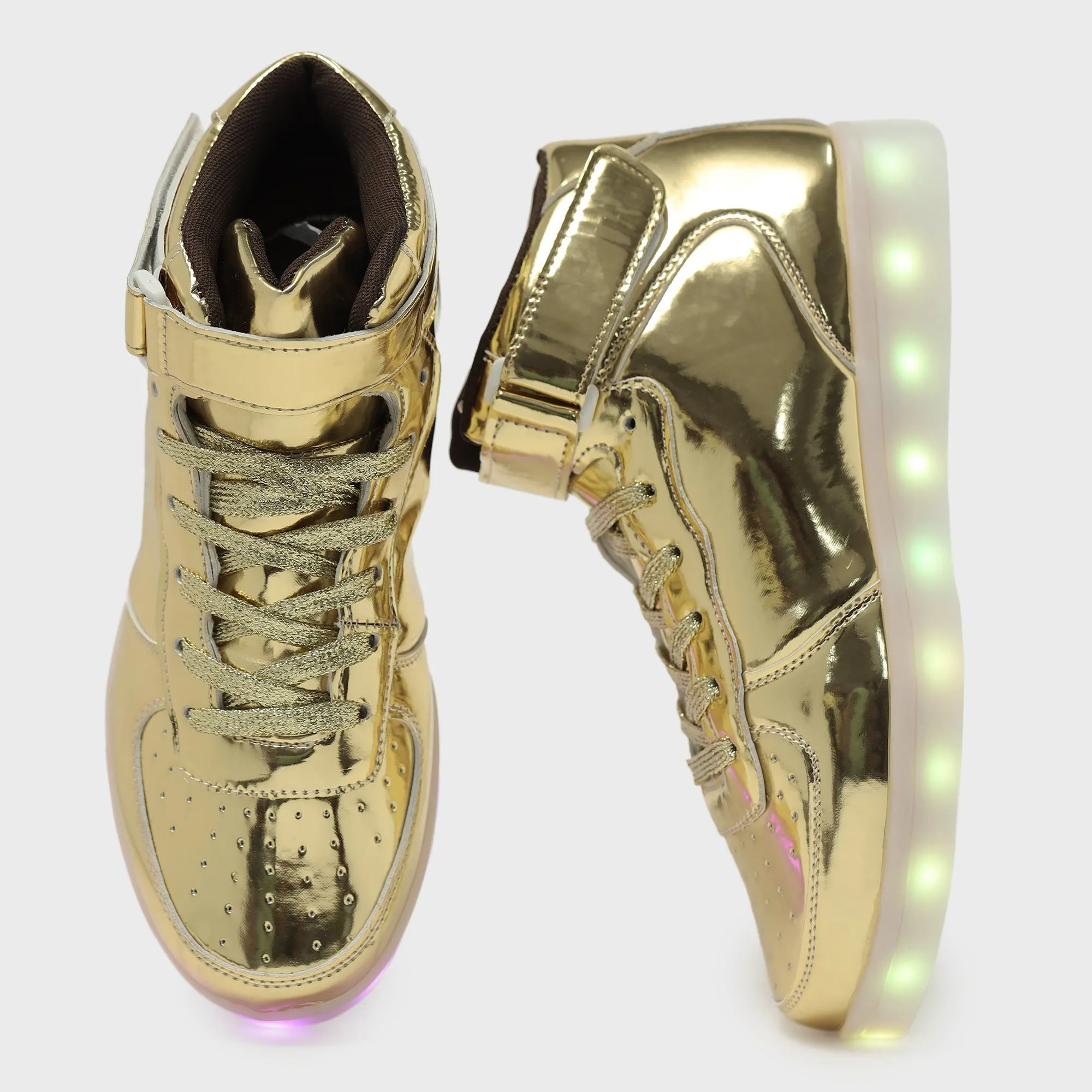 Light me up Sneakers - High Top (Golden)