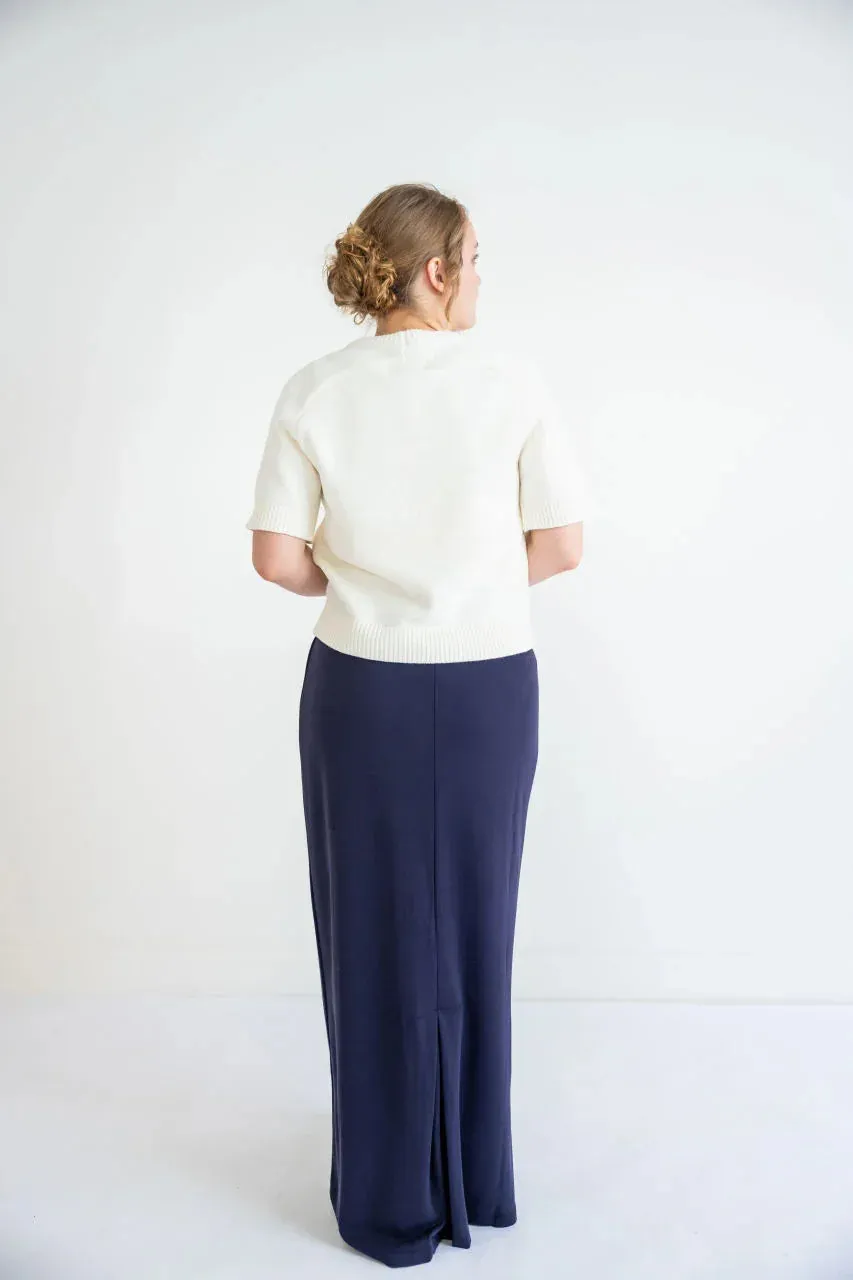 Loretta Knit Maxi Skirt in Navy - FINAL SALE