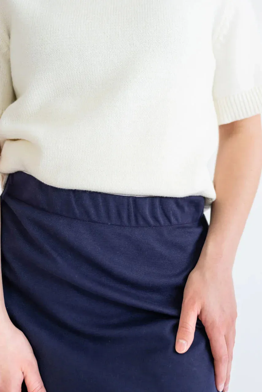 Loretta Knit Maxi Skirt in Navy - FINAL SALE