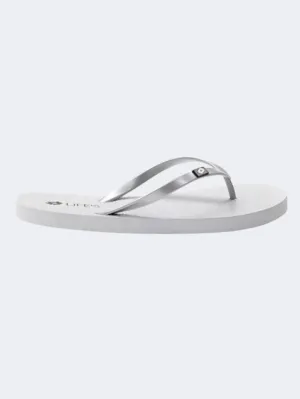 Lotto Hiva Flip Ii Glitter Women Swim Slippers Silver Metal 2