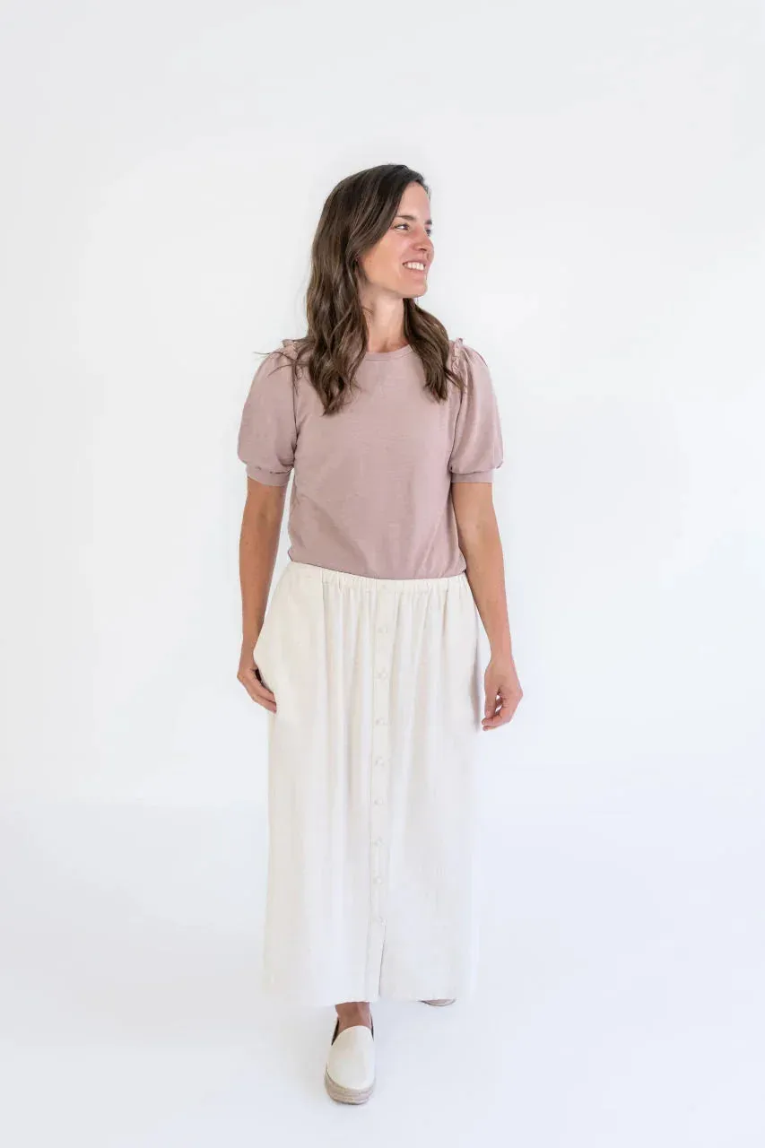 Maisie Terry Knit Top in Dusty Rose