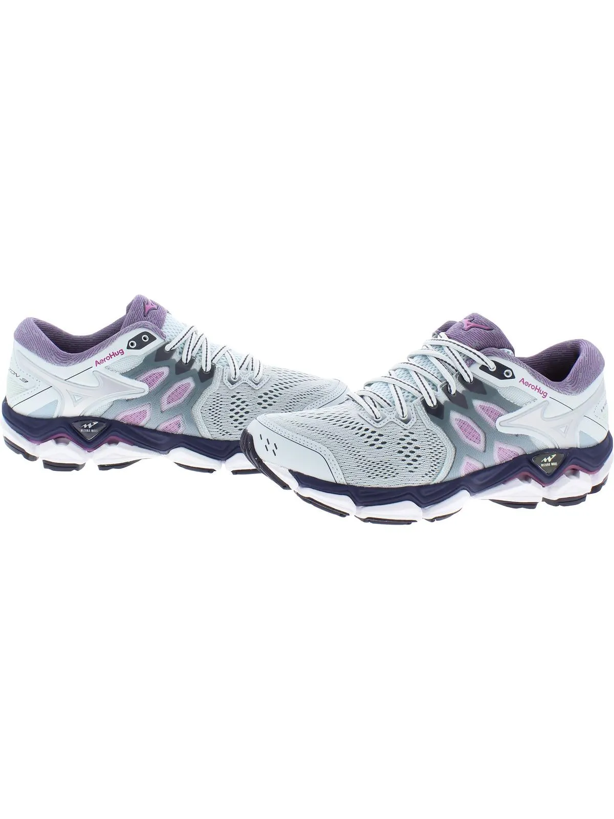 Mizuno Women's Wave Horizon 3 Running Athletic Shoes Gray Purple Size 6