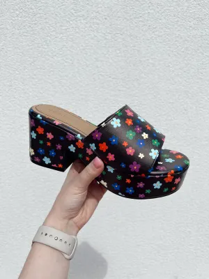 Niche Floral Wedge Mule