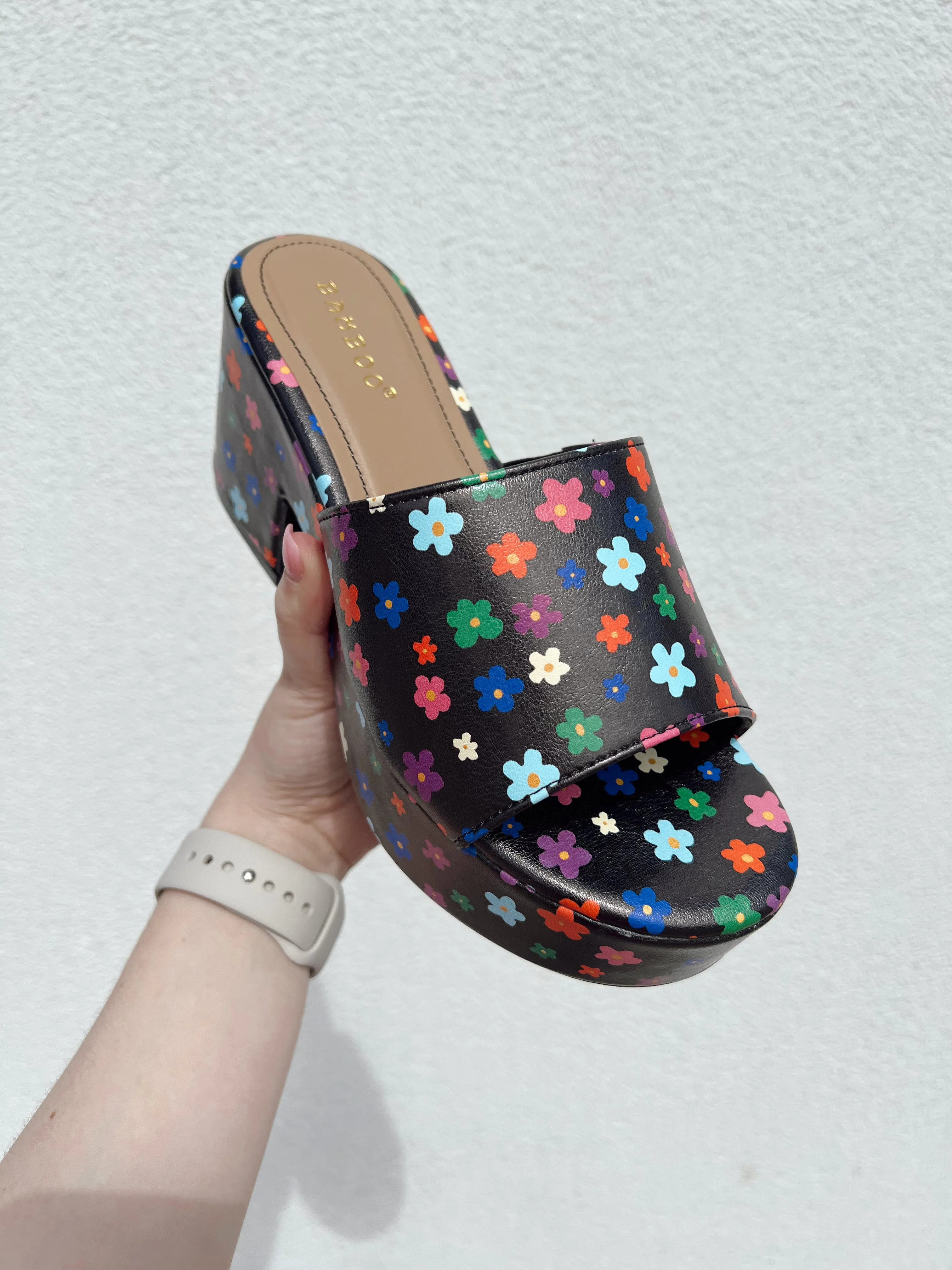 Niche Floral Wedge Mule