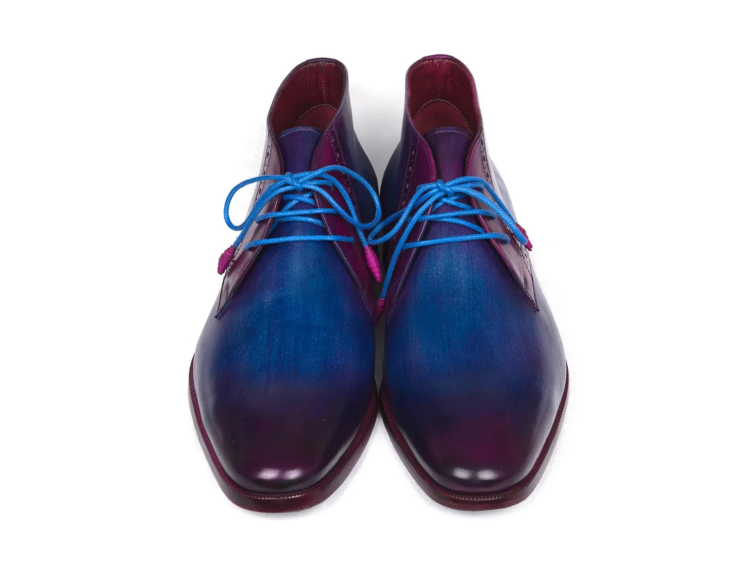 Paul Parkman Men's Chukka Boots Blue & Purple Shoes (ID#CK55U7)