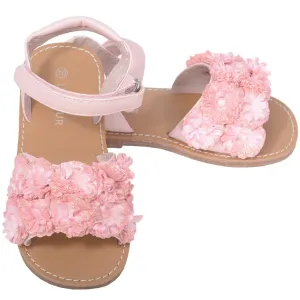 Pink Sparkle Flower Summer Sandal Toddler Girl 5-10