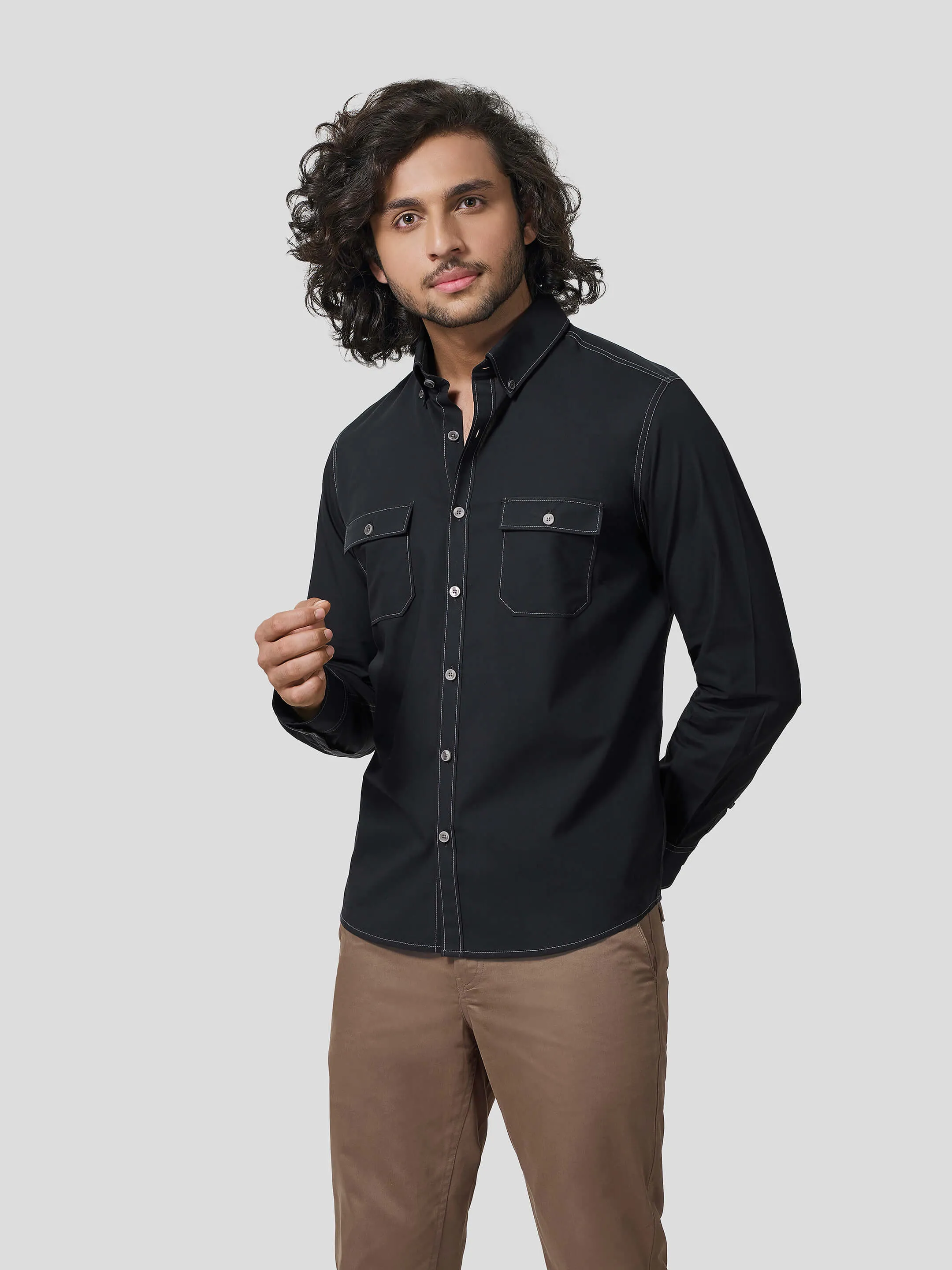 Pollyanna Full Sleeve Untuck Fit Shirt