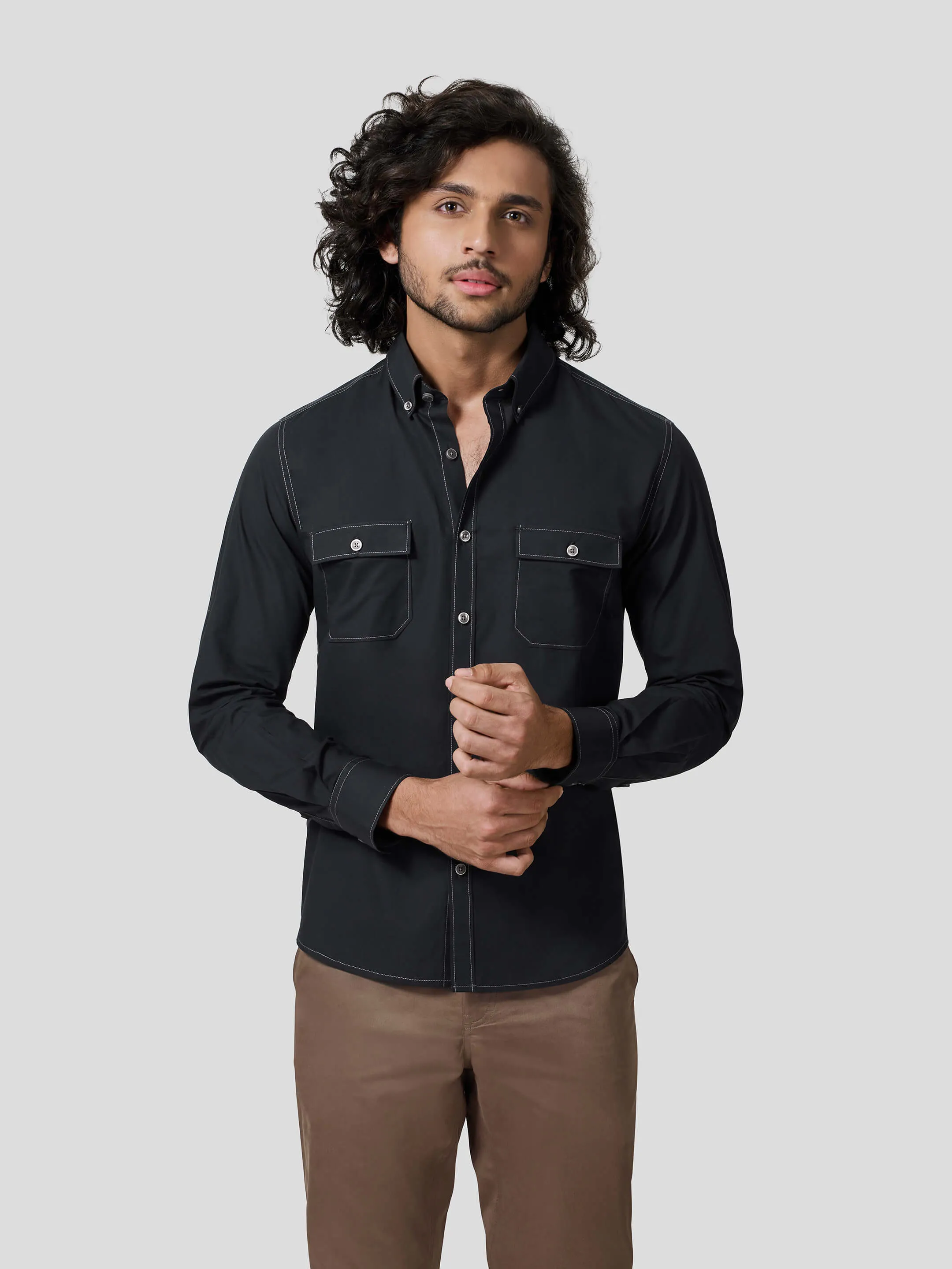 Pollyanna Full Sleeve Untuck Fit Shirt