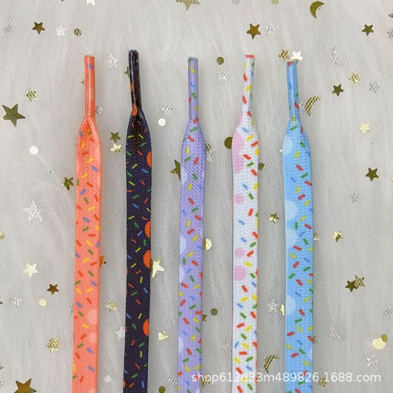 Popcorn Print Shoelaces for Sneakers – For Casual & Sports Shoes
