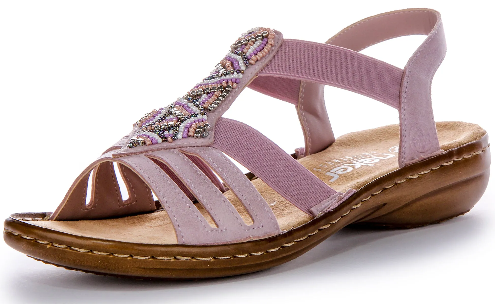 Rieker 60801-30 Sandal In Pink For Women