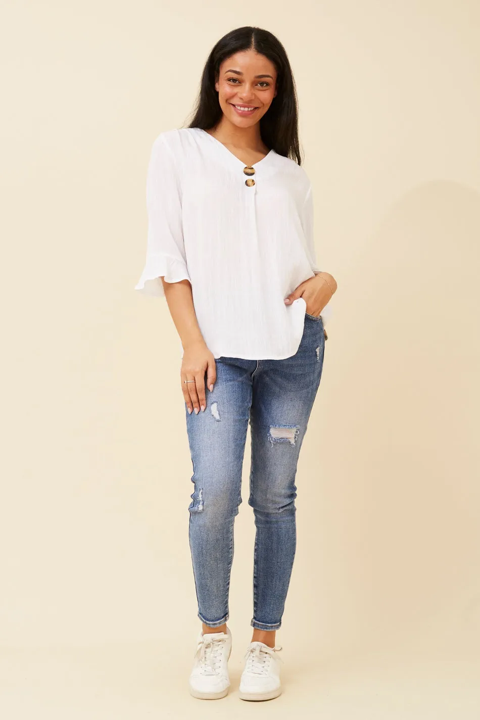 RUE BUTTON DETAIL TOP