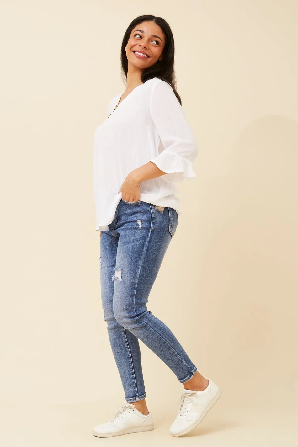 RUE BUTTON DETAIL TOP