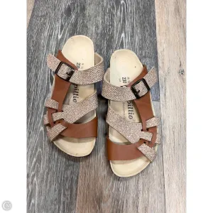 Sandals Flats By Birkenstock In Brown, Size: 5