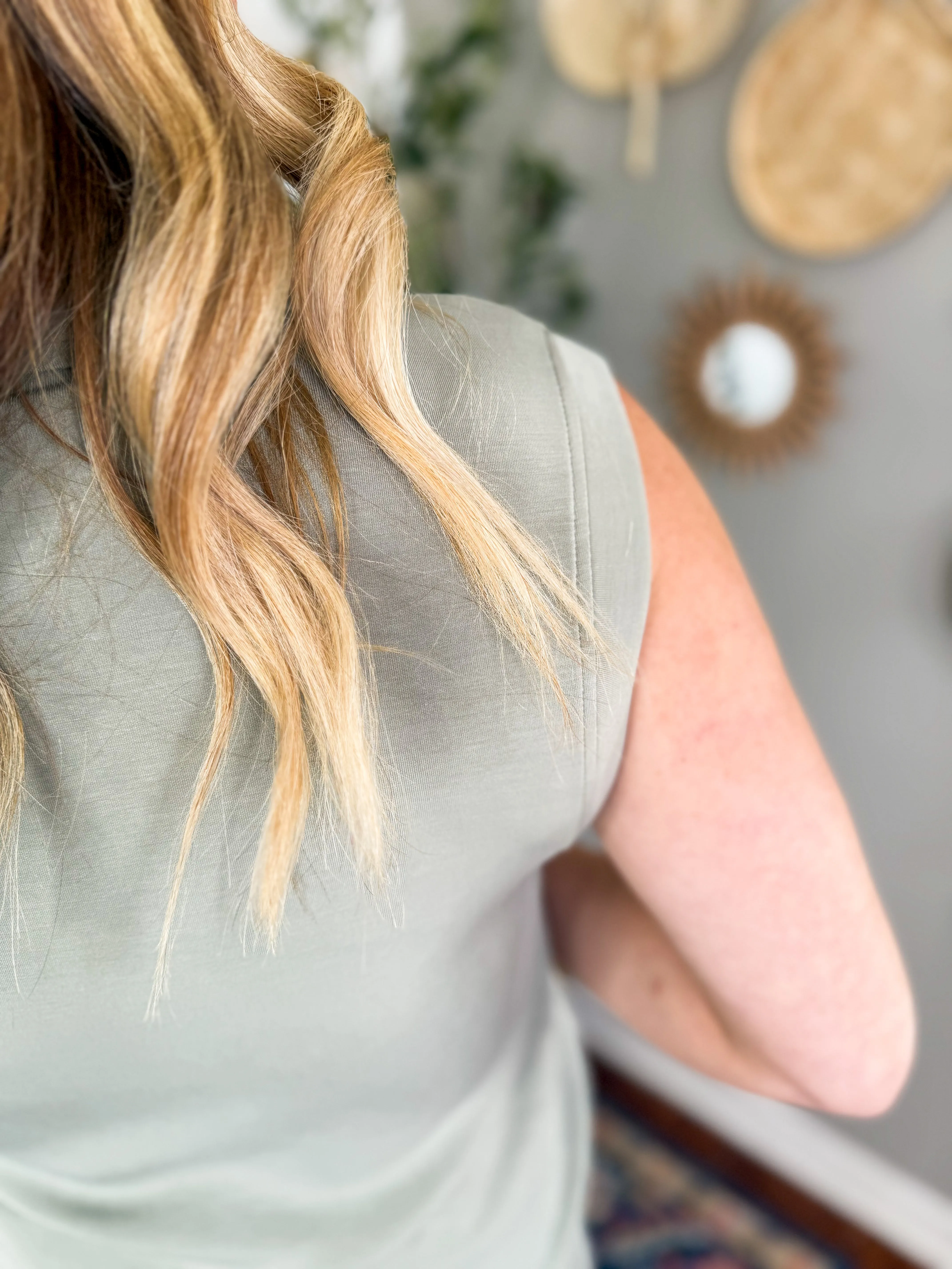 Soft Modal Sleeveless Top - Sage