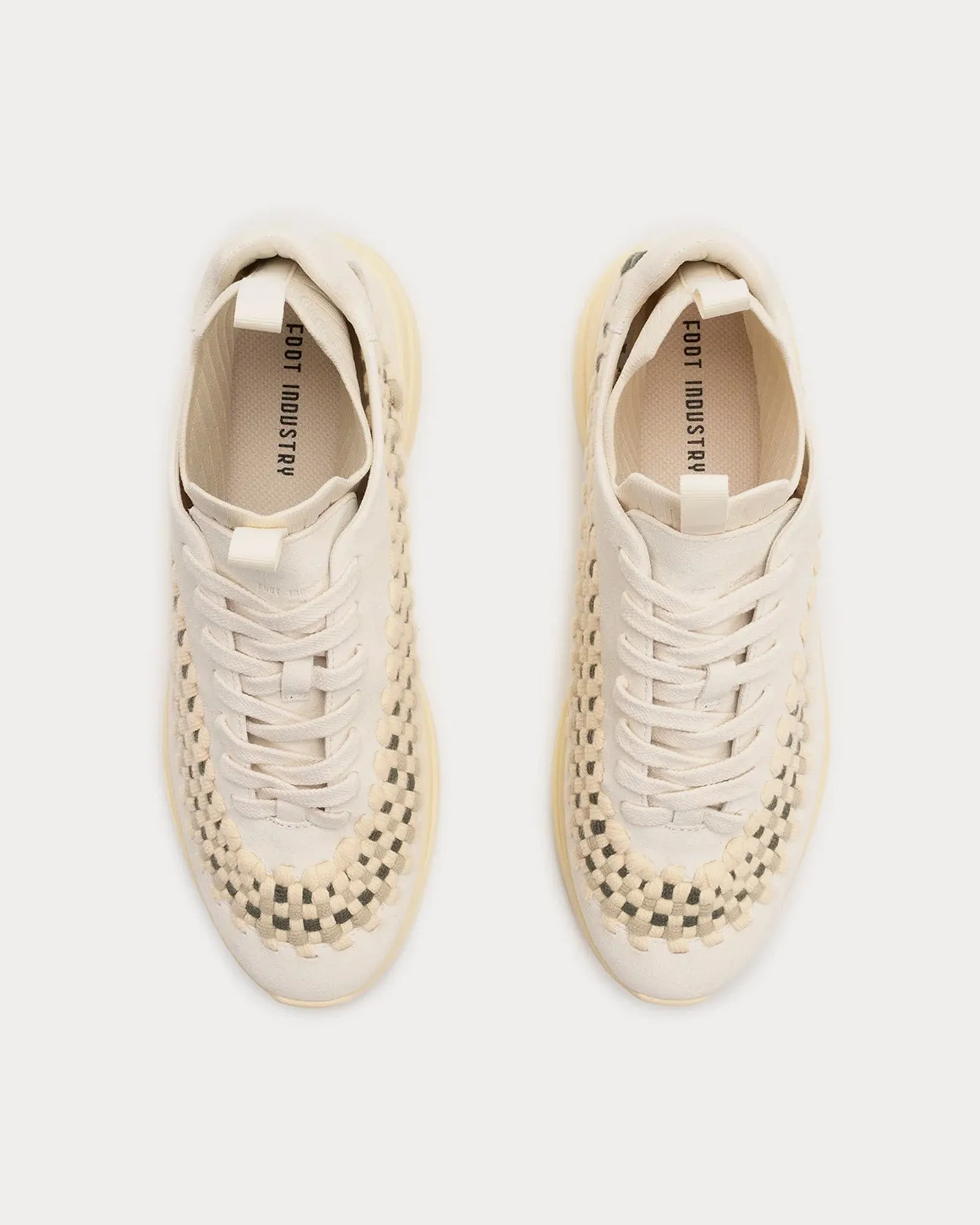 Sox Hike Knitting Cream White / Olive Green Low Top Sneakers