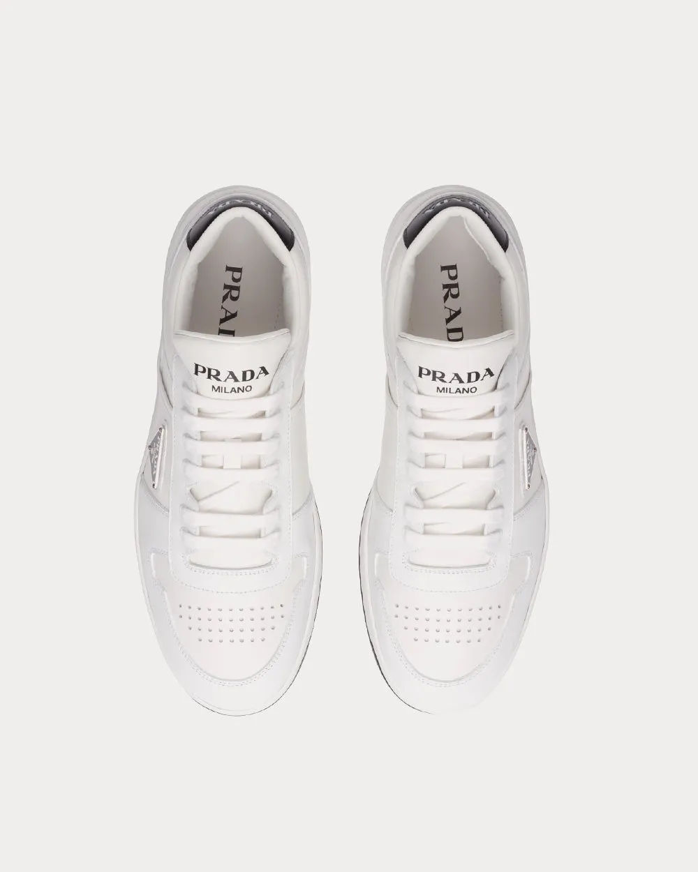 Sporty Leather White Low Top Sneakers