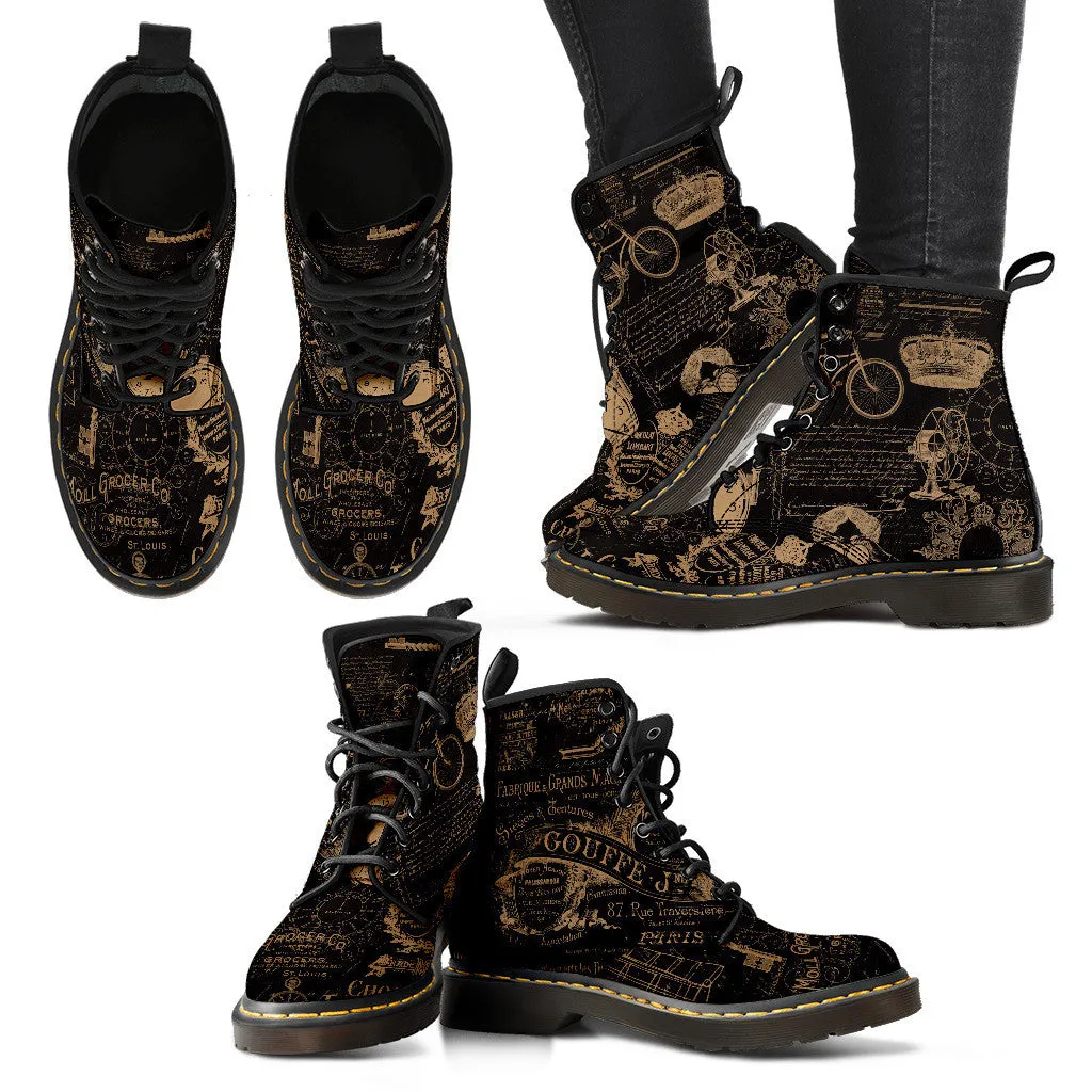 Steampunk Print Women's Boots