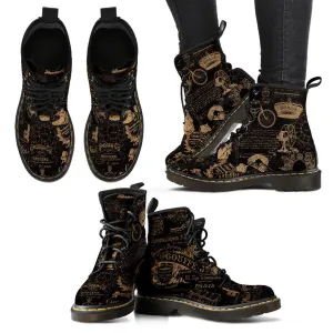 Steampunk Print Women's Boots
