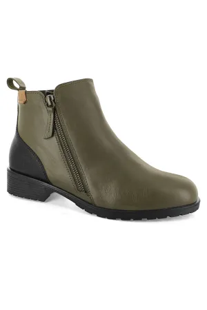 Strive Sandringham Boots Olive Zip Leather