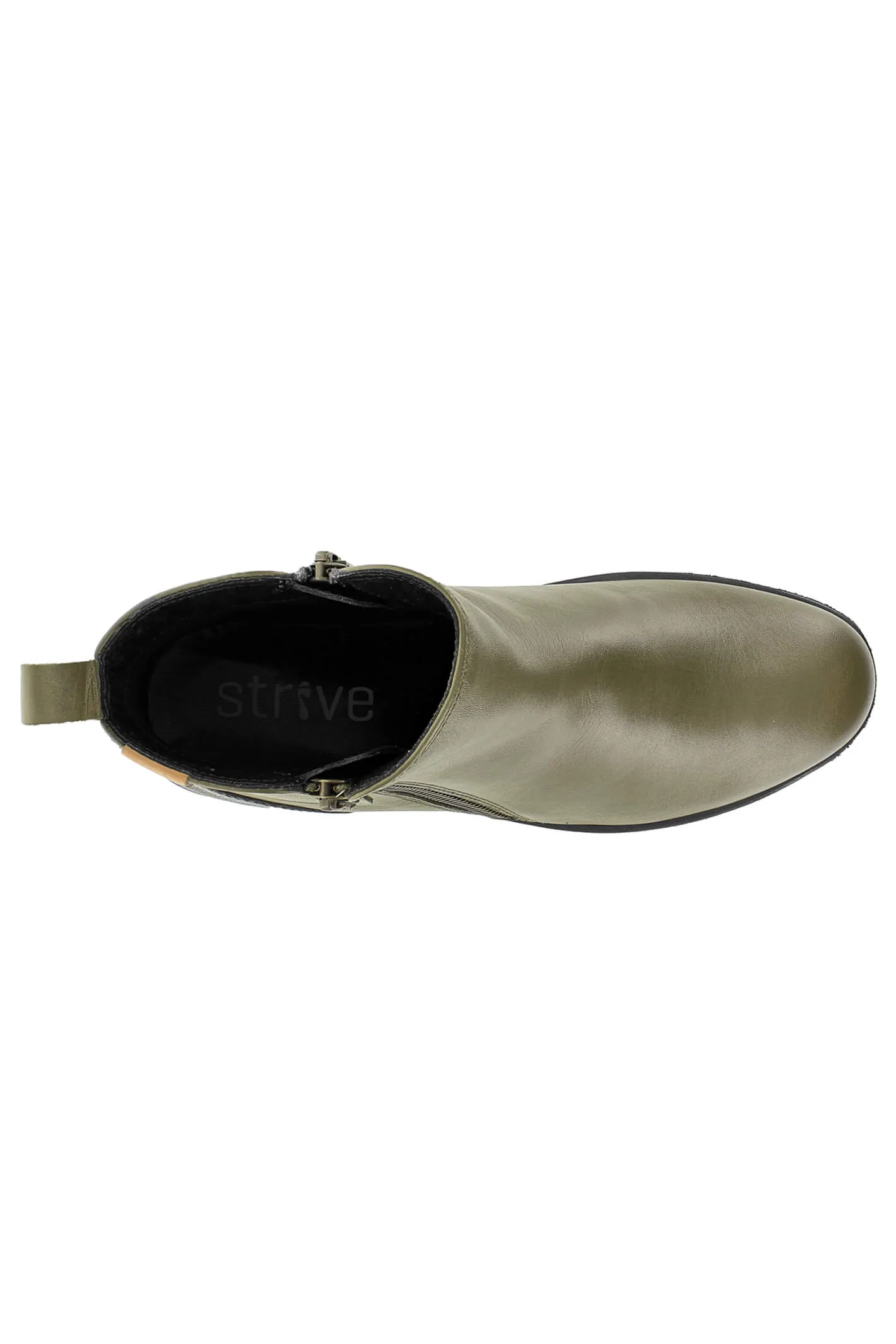 Strive Sandringham Boots Olive Zip Leather