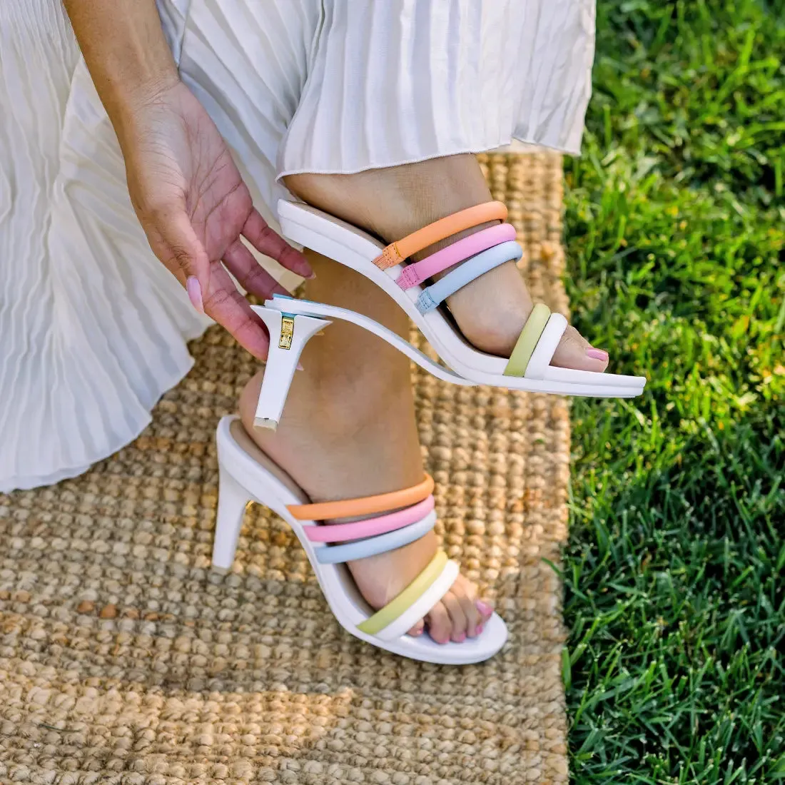 The Slide - White Multi Leather Rope 4 Block