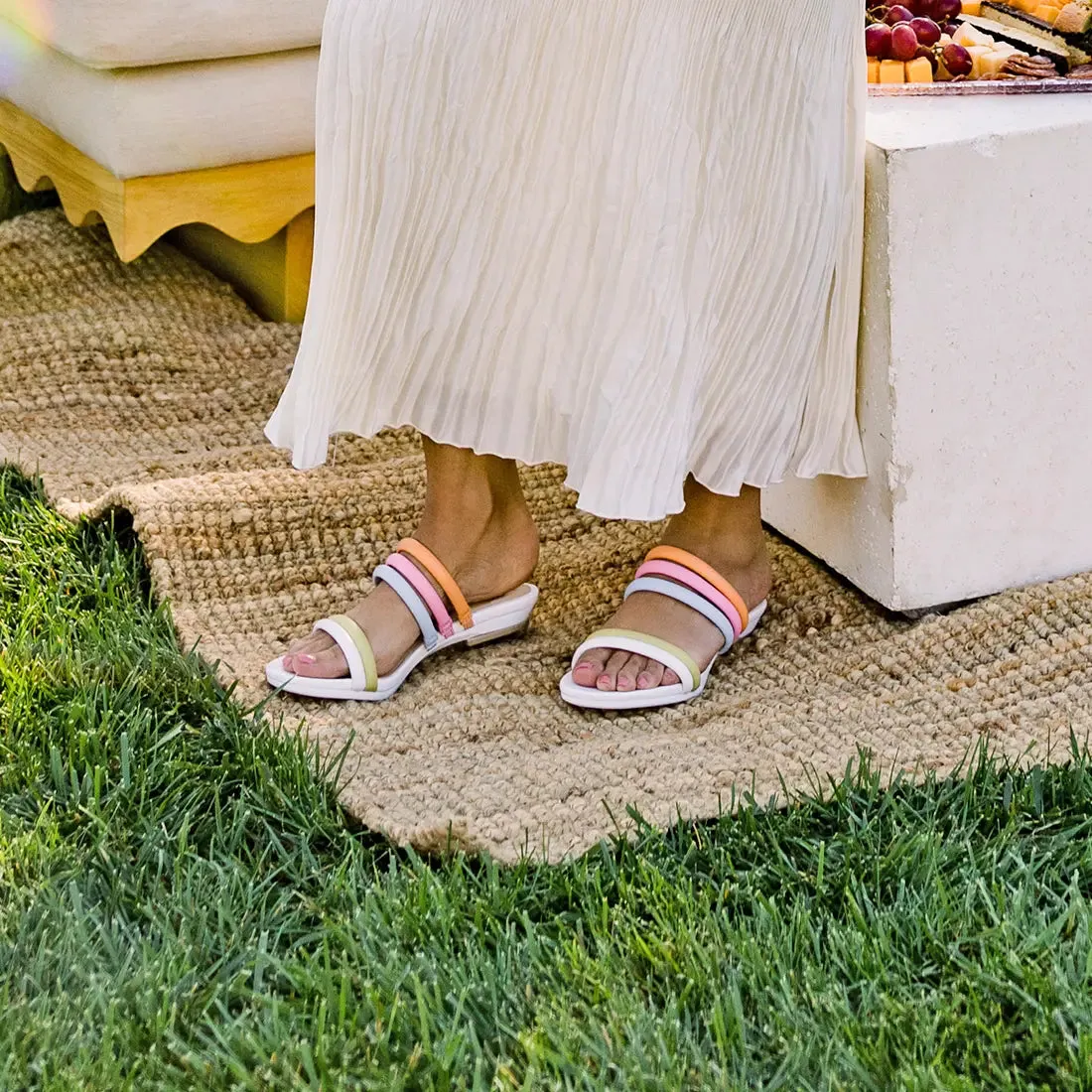 The Slide - White Multi Leather Rope 4 Block
