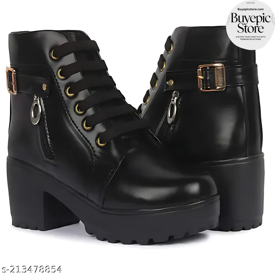 Trendy High Heel Ankle Boots with Zipper for Women