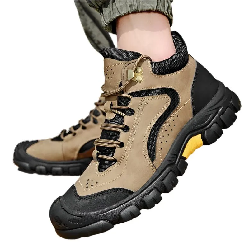 Warm Plush Fur Winter Men's Leather Boots – Casual Snow Boots