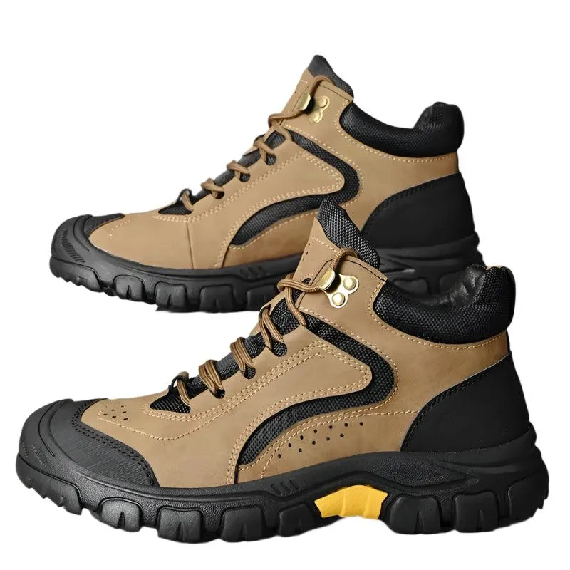Warm Plush Fur Winter Men's Leather Boots – Casual Snow Boots