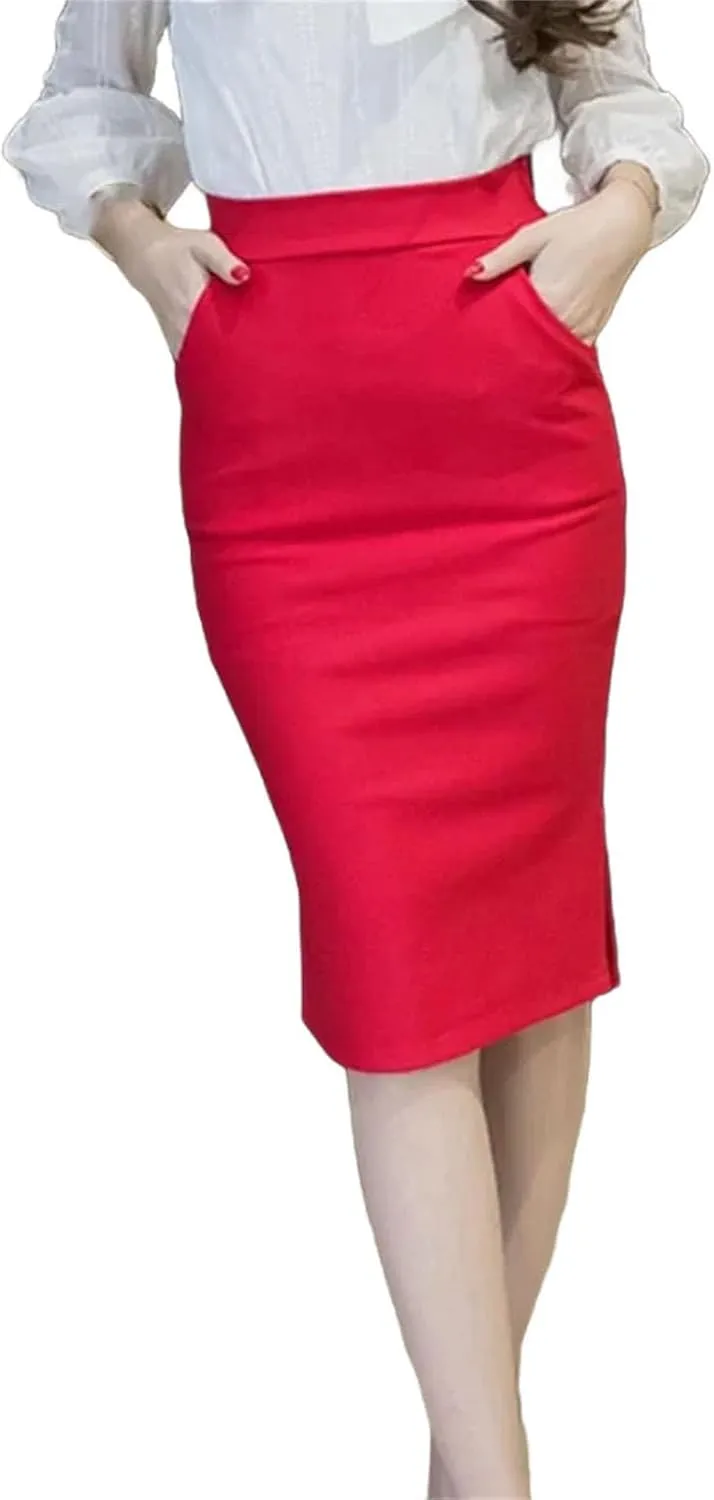 Women's high Waist Slim Sexy Fishtail Skirt, Women's Office Business Casual Pencil Skirt