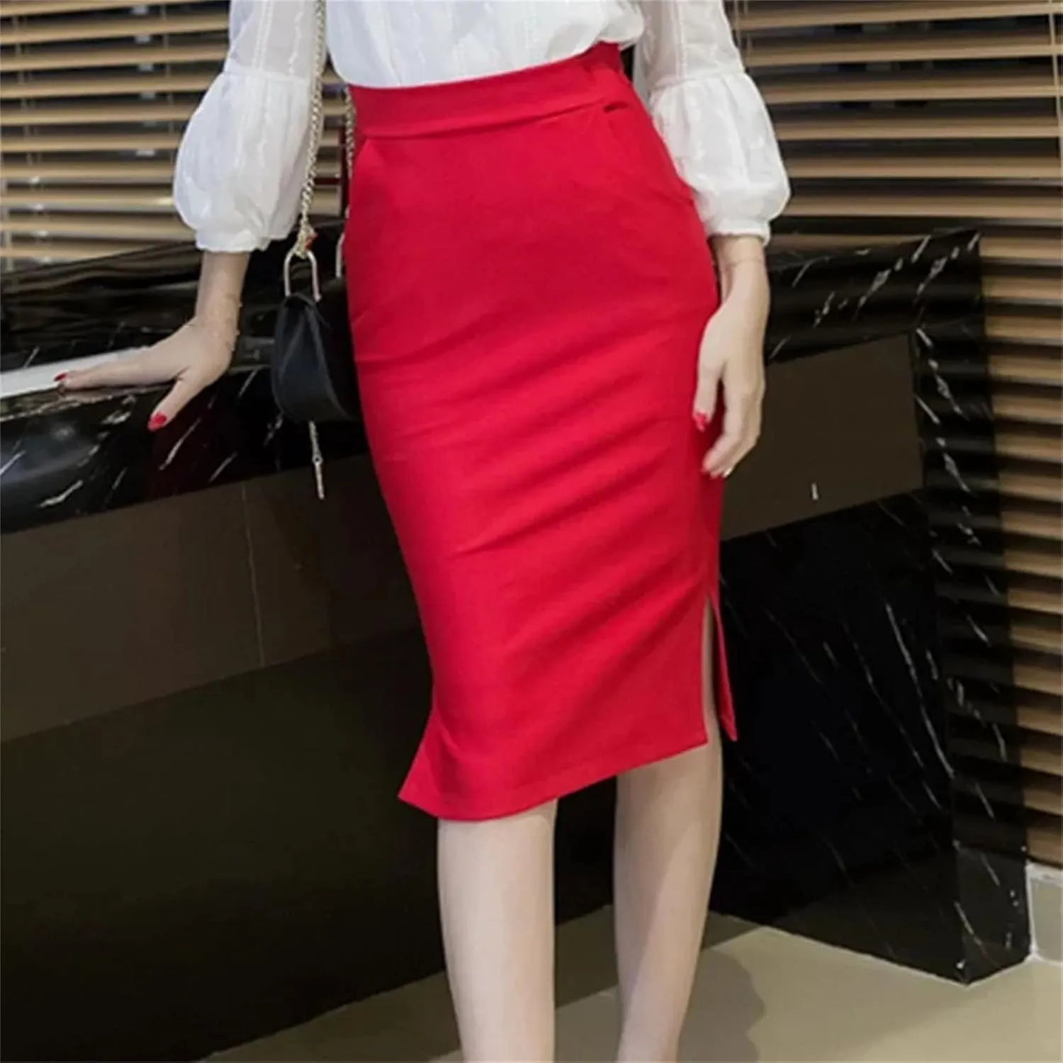 Women's high Waist Slim Sexy Fishtail Skirt, Women's Office Business Casual Pencil Skirt