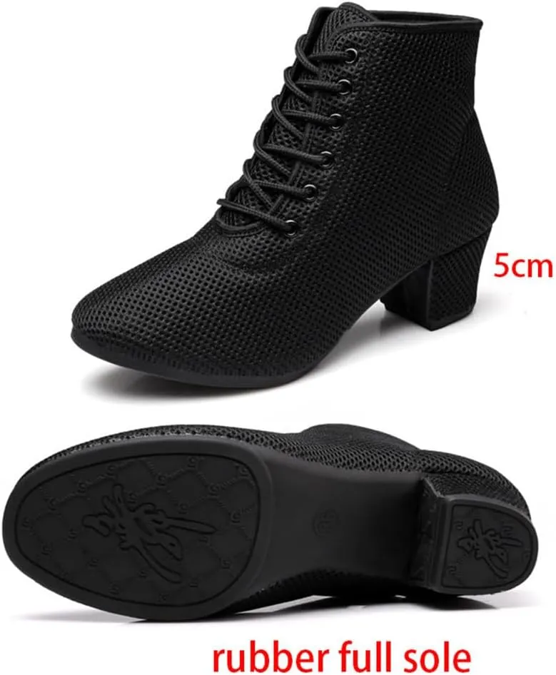 Women's Practice Dancing Shoes, Breathable Jazz Boots Non-Slip Comfortable Practice Ballroom Shoes for Femlae