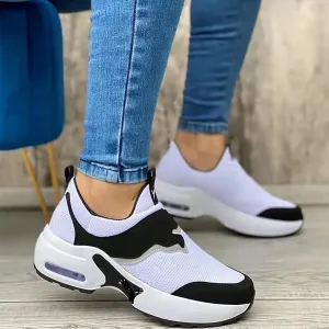 Women's Walking Shoes,Fashion Sneakers for Women,Breathable Sneakers Lightweight Knitted Non-Slip Shoe for Women Work Workout Gym Travel-White||9